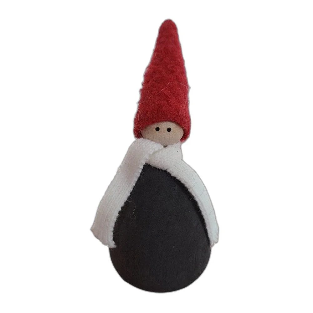 Handmade Sweden Larssons Tra Wood Christmas Gray Tomte Santa Elf Figurine Felix